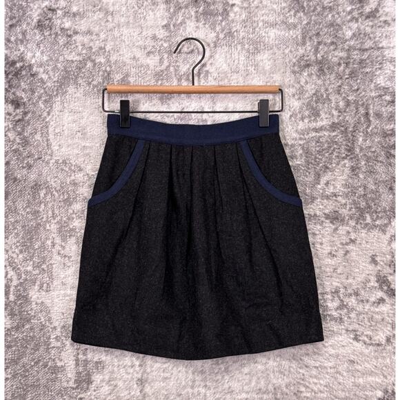 New 7115 By Szeki New York Skirt XS Womens Wool Blend Color Block Mini Pencil - Picture 1 of 6